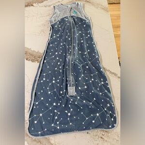 Love to Dream Sleep Sack Sleep Bag  Gray and White Star Pattern TOG 0.2